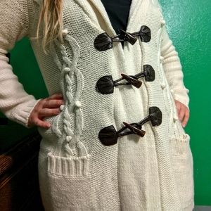 Wool and linen blend cardigan